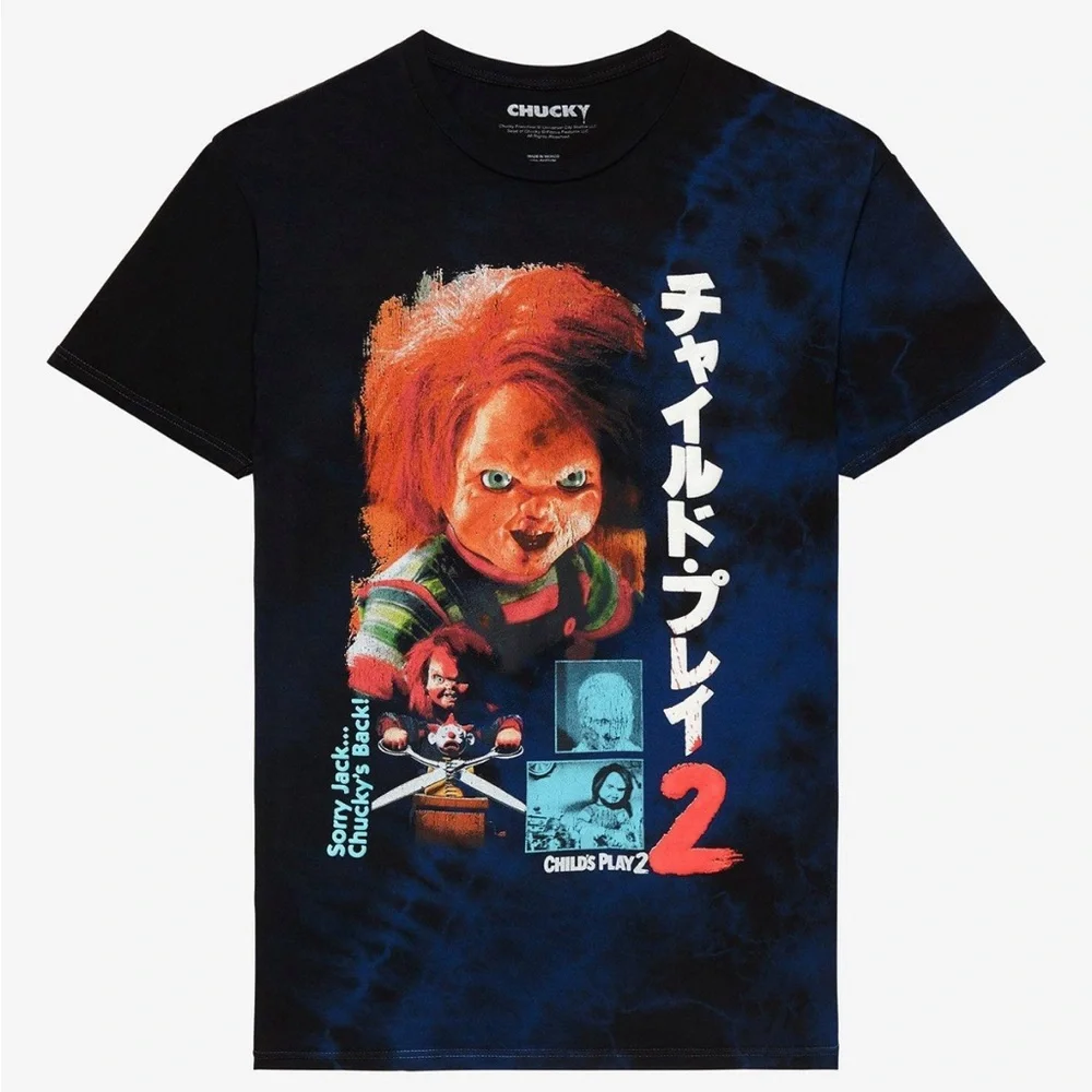 π NWT Child's Play Chucky Tie-Dye T-Shirt size medium Hot Topic - Picture 1 of 7
